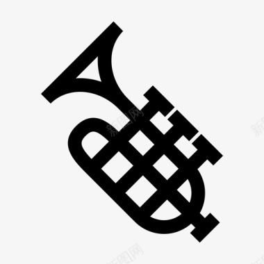 小号铜管乐器图标图标
