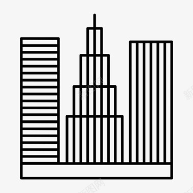 城市建筑大厦图标图标
