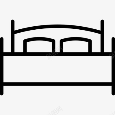 双人床卧室家具图标图标