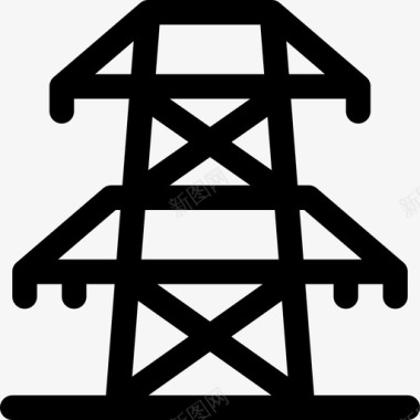 电塔高压塔电压图标图标
