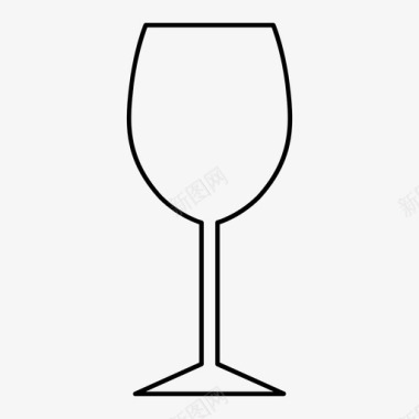 酒杯白葡萄酒图标图标