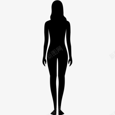 女性服装人解剖学身体图标图标