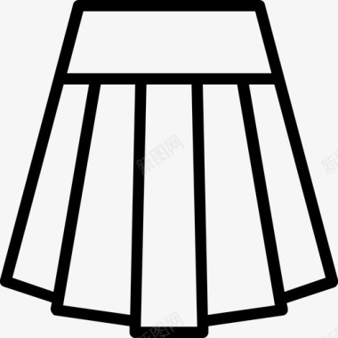 短褶裙服装女装图标图标