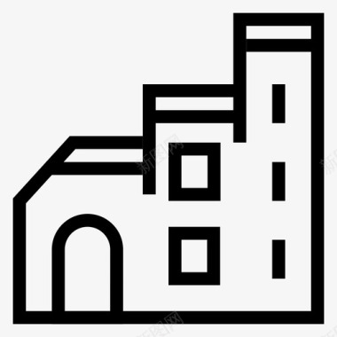 建筑与城市房地产建筑城市图标图标