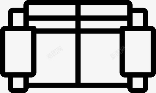 沙发皮质沙发物品家具图标图标