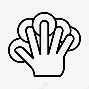 保护手和手势触摸手势手指手图标图标