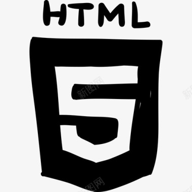 徽标HTML5徽标手绘web应用程序图标图标