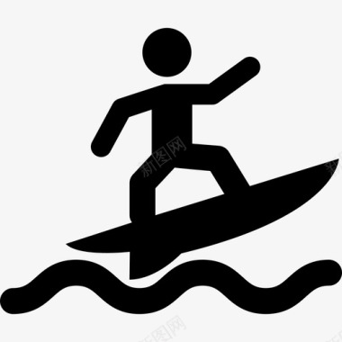 冲浪运动水图标图标