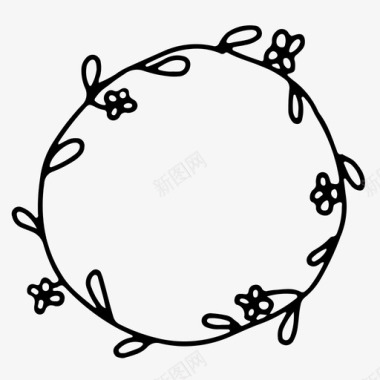 花环花环装饰植物图标图标