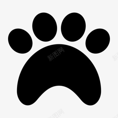 狗爪爪印动物狗图标图标