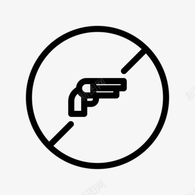 禁止携带枪支枪支武器图标图标