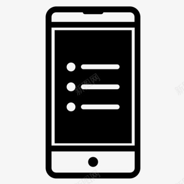 智能手机任务项目符号列表通知图标图标