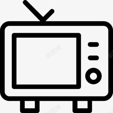 庆典电视旧电视复古电视图标图标