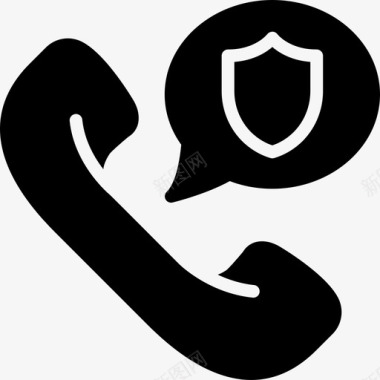 电话保护交流对话图标图标