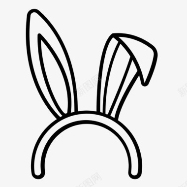 复活节彩蛋图片兔子耳朵兔子复活节图标图标