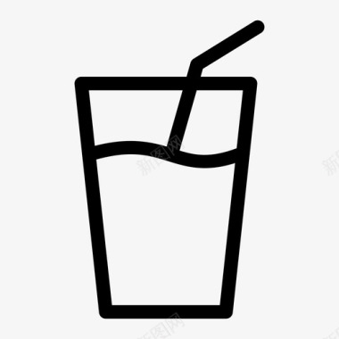 果汁杯饮料玻璃杯图标图标