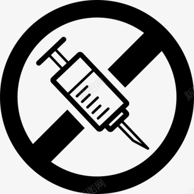 禁用疫苗禁用接种图标图标