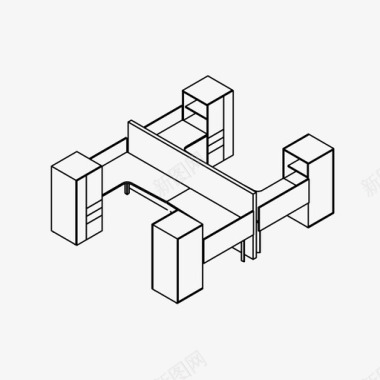 团队活动总结工作空间商务办公桌图标图标