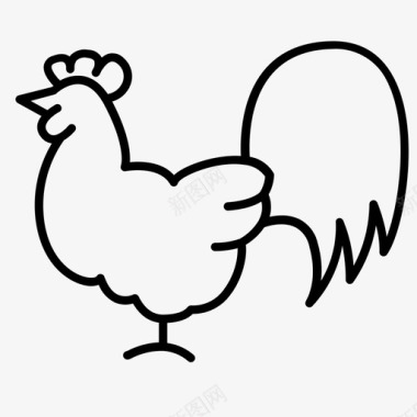 公鸡动物农场图标图标