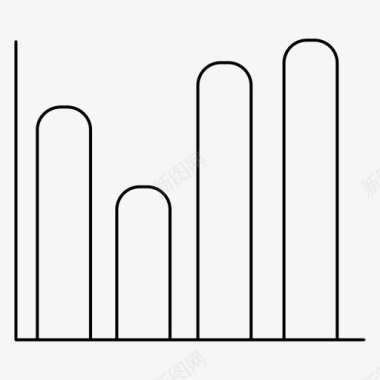 柱状图分析统计图标图标