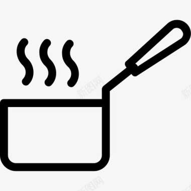 平底锅烹饪食物热食图标图标