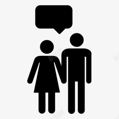 社会言语泡沫有言语泡沫的夫妻对话男人图标图标