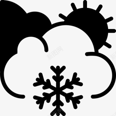 下雪下雪天气预报史密克斯天气2固体图标图标