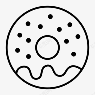 甜甜圈甜甜圈食物图标图标