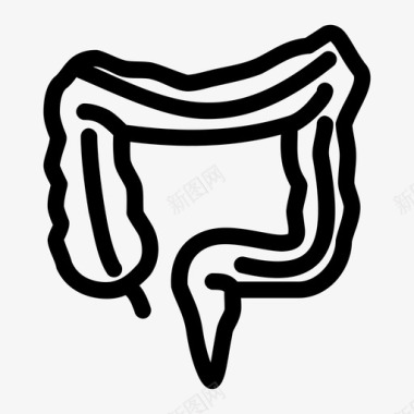 大肠消化器官图标图标
