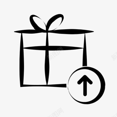 礼物上传生日礼物礼品盒图标图标