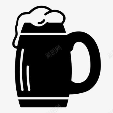 啤酒杯啤酒德国啤酒图标图标