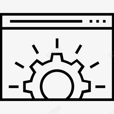 网页设计布局设置齿轮首选项图标图标