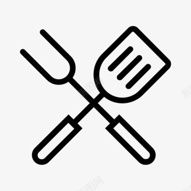 烧烤工具烧烤烹饪图标图标