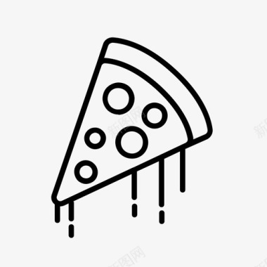 披萨片晚餐高脂肪食品图标图标