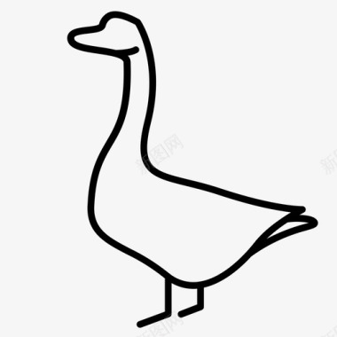 白色禁止天鹅动物鸟图标图标