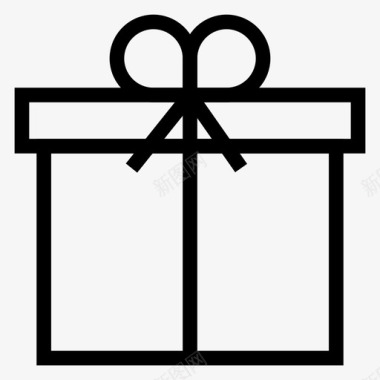 蓝色礼物盒子盒子圣诞节送货图标图标