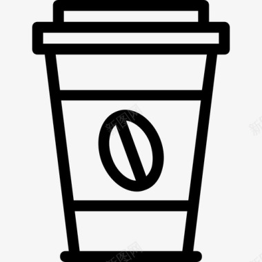咖啡杯冷咖啡纸杯图标图标
