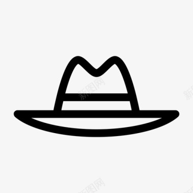 帽子衣服旅行图标图标
