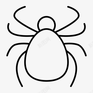 蜱虫螨图标图标
