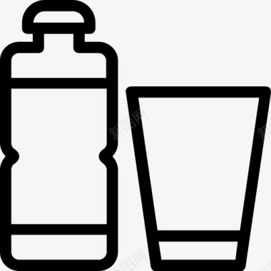 水瓶子饮料瓶图标图标
