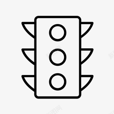 红绿灯行驶道路图标图标