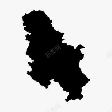国家塞尔维亚地图贝尔格莱德东欧图标图标