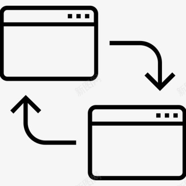 网站布局图标交叉浏览测试数据屏幕共享图标图标