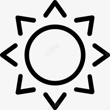 线稿阳光科技线图标图标
