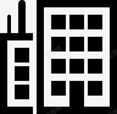 建筑商业建筑工作图标图标