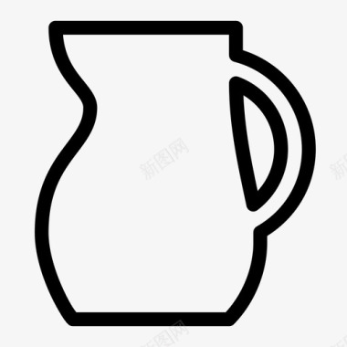 罐子玻璃罐水罐图标图标