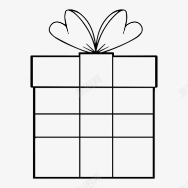 白色礼物盒子礼物盒子图标图标