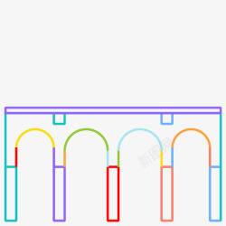 火车桥高架桥桥苏格兰图标高清图片