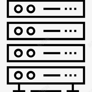 SEO和网络数据机架式服务器数据库主机图标图标