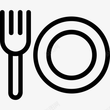 庆典餐厅叉子刀图标图标